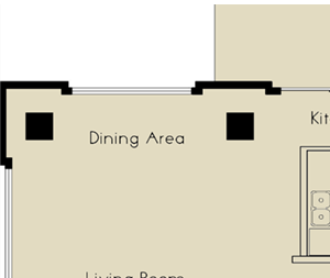 2 bed 2 Bath 1359-1393 square feet floor plan B
